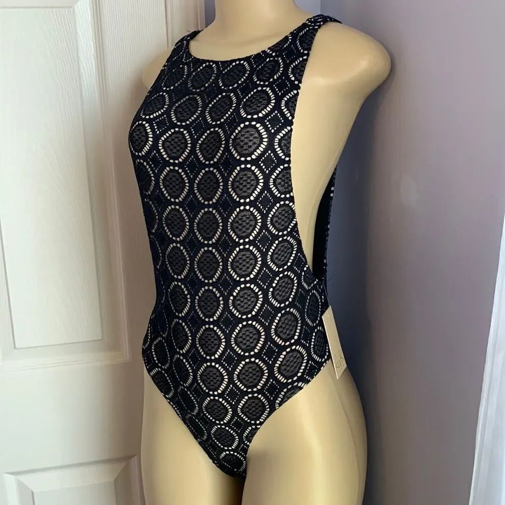 Ris K Swim Designer Swimsuit Swimwear One Piece Black S